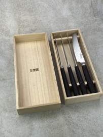 Shizu Takumi  VG-10 damast steakmessen (set van 4), in luxe houten doos