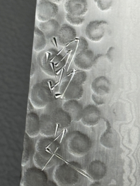 Miya Bun VG-10 Tsuchime damascus Santoku (universal knife)