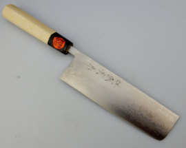 Shigeki Tanaka JP Aogami Damascus Nakiri (Vegetable knife), 165 mm