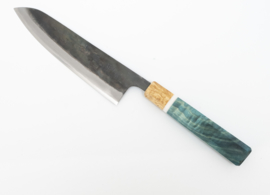 CUSTOM Kagemitsu Amefuri Kurouchi Aogami #1 Gyuto (chefsmes), 180 mm