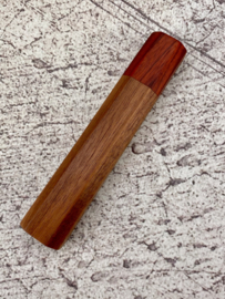 Traditioneel octagonaal handvat - Balsamo (Santos Mahogany) met Padauk - (maat L)