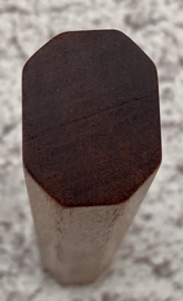 Traditional octagonal handle - Balsamo (Santos Mahogany) with Padauk - (size L)