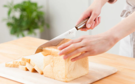 Mitsuboshi Nagomi Pankiri (bread knife), 210 mm -brown pakkawood handle-