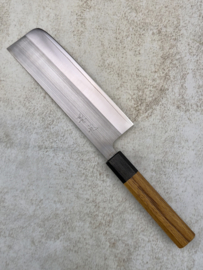 Fukushima 耐久性 Taikyū-sei, SRS13 stainless, Nakiri (Vegetable knife), 165mm, Oak handle