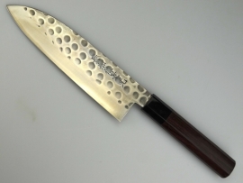 Kagemitsu SKD-11 Santoku (universeel mes), Tsuchime, 180 mm