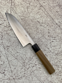 Kikuichi Ginsan #3 Santoku Sanmai, Walnoot octagonaal heft  -165 mm-