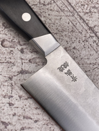 Kagemitsu Naname Santoku (universeel mes), Aogami, 180 mm