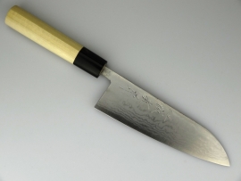 Shigeki Tanaka JP Aogami Damascus Santoku (universal knife), 165 mm