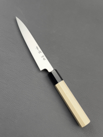 Konosuke HD-2 Wa-Petty (office knife), Octagonal handle, Honoki/buffalohorn, 150 mm -Saya-