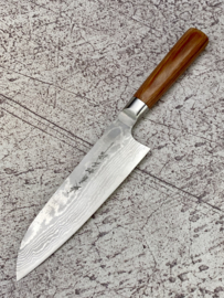 Kamo VG-10 Suminagashi Santoku (universeel mes), 170 mm