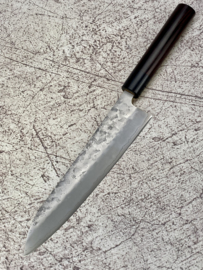 Hounen Kozan-saku (光山作) Ginsan #3 Gyuto Sanmai, Ovaal kersenhout -210 mm-