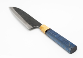 CUSTOM Kagemitsu Amefuri Kurouchi Aogami #1 santoku (universal knife), 180 mm