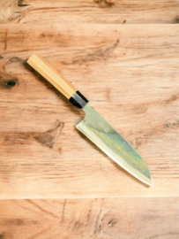 Tosa Kiyokane Aogami #1 Santoku (universal knife), 180 mm -Octagonal handle-