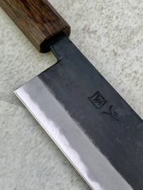 Hinokuni Shirogami #1 Gyuto kuroichi Sanmai, Eik octagonaal -210 mm-