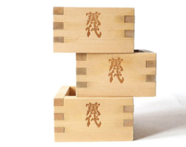 Houten Masu Cup (traditionele Sake beker)