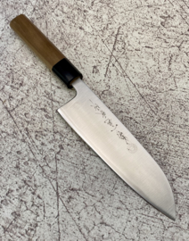 Kikuichi Ginsan #3 Santoku Sanmai, Walnoot octagonaal heft  -165 mm-