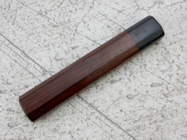 Traditioneel octagonaal Rosewood handvat - Black Pakka - (maat L)