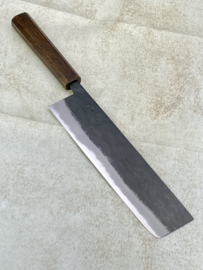 Hinokuni Shirogami #1 Nakiri kuroichi Sanmai, Oak octagonal -210 mm-