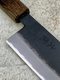 Hinokuni Shirogami #1 petty/ko-gyuto kuroichi Sanmai, Eik octagonaal -150 mm-