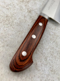 Kikuichi Elite Warikomi Gold Santoku, Mahogany pakka handle  -170 mm-