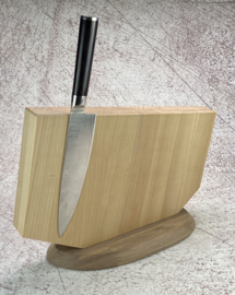 Magnetic knife block up to 8 knives -Cherry wood and walnut - (Sakuranbo Okashī)