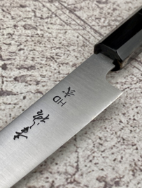 Konosuke HD-2 Wa-Petty (officemes), Octagonaal handvat, Ebbenhout/buffelhoorn, 150 mm -Saya-