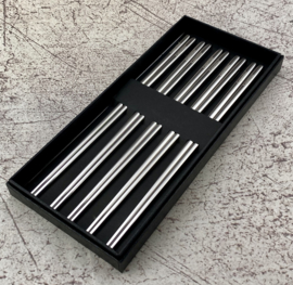 Kagemitsu 金属 Kinzoku Chopsticks -set of 5- Stainless Steel silver