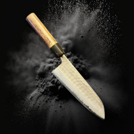 Chozaburo x Wakui Kuroichi Hammered Santoku (universal knife), 165 mm