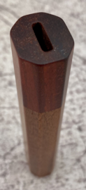 Traditional octagonal handle - Balsamo (Santos Mahogany) with Padauk - (size L)