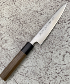 Kikuichi Ginsan #3 Petty Sanmai, Walnoot octagonaal heft  -135 mm-