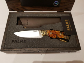Falke Custom made mes Hert  / knife Red Stag