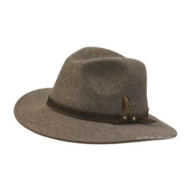 Laksen Country Fedora vilten hoed – Bruin