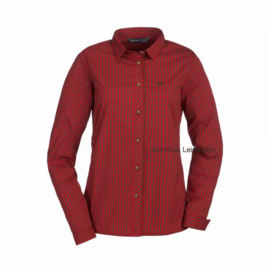 Blaser Lady Sergia stretch blouse Red /Browm geruit