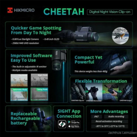 HikMicro Cheetah C Digital Nightvision Clip-on / handheld