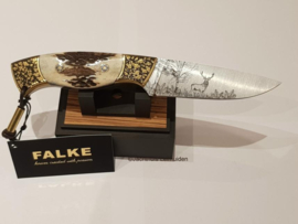 Falke Custom made mes hert / knife Red Stag