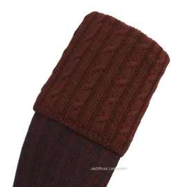 Laksen Westwood Mix kniekousen – Burgundy