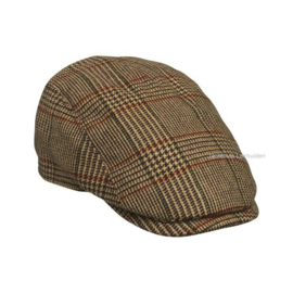 Laksen Cavendish Drivers Tweed platte Cap / pet