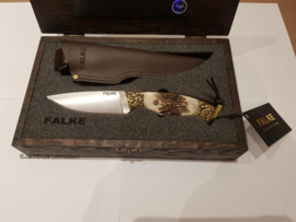 Falke Custom made mes hert / knife Red Stag