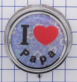 PIL 089 pillendoosje met spiegel ik hou van papa