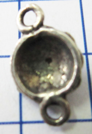 klein plat zeeuws knoopje tweeoog ZB004