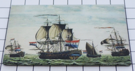 10 stuks koelkastmagneet Holland 20.517 V.O.C. schip, maritiem