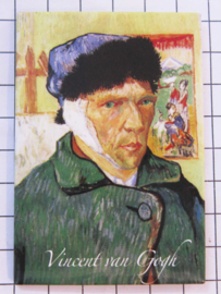 10 stuks koelkastmagneet zelfportret beschadigd oor Van Gogh  MAC:20.409