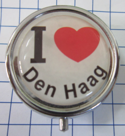 PIL_ZH3.001 pillendoosje met spiegel I love Den Haag
