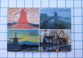 10 stuks koelkastmagneet Holland 20.526 combinatie Mondriaan