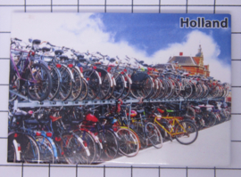 10 stuks koelkastmagneet fietsenstalling 2 etages Holland  MAC:20.547