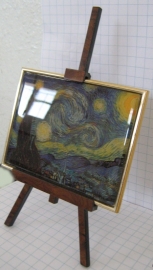 SCH 207 Schildersezeltje 22 cm hoog met sterrennacht van Vincent van Gogh