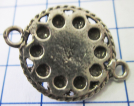 zeeuwse knop plat met rand ruim 2 cm doorsnede tweeoog ZB024