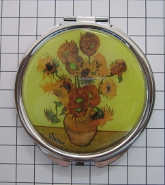 SPI 203 spiegeldoosje nw zonnebloemen van Gogh