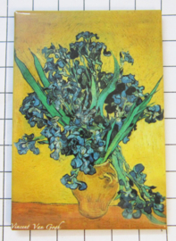 10 stuks koelkastmagneet Van Gogh   MAC:20.402 vaas irissen