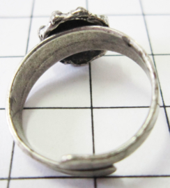 Ring Zeeuwse knop zwaar verzilverd ZKR311